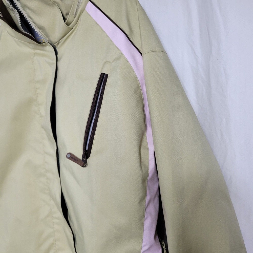 DNA Descente of North America Insulated Ski Jacket Womens Pockets Tan & Pink - Picture 4 of 16